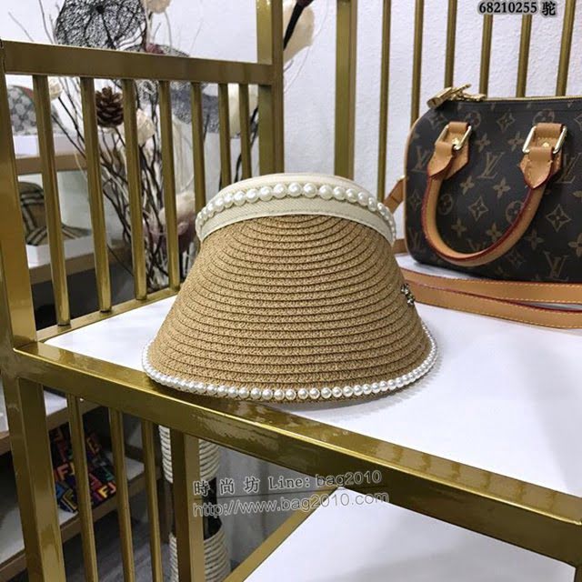 Chanel女士帽子 香奈兒春夏系列空頂編織草帽 Chanel遮陽帽  mm1016